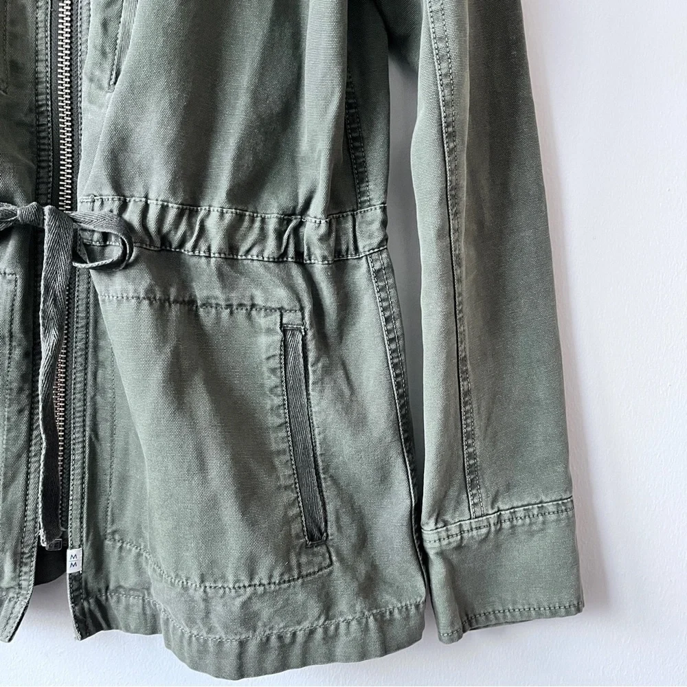 Melrose And Market Casual Green Cotton Utility Women’s Jacket Size S